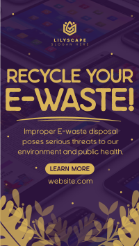 Recycle your E-waste Instagram story Image Preview