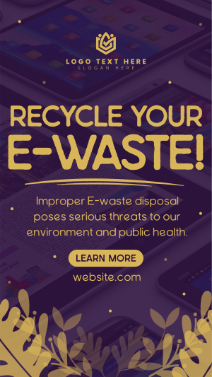 Recycle your E-waste Instagram story Image Preview