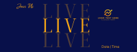 Simple Live Announcement Facebook Cover Image Preview