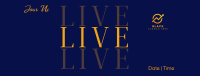 Simple Live Announcement Facebook cover Image Preview