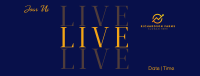 Simple Live Announcement Facebook Cover Image Preview