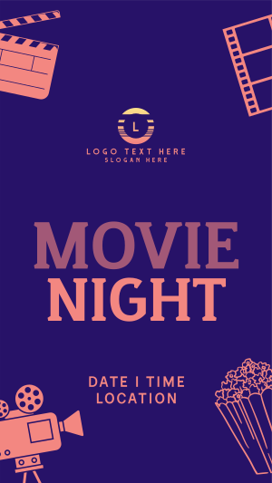 Cinema Movie Night Instagram story Image Preview