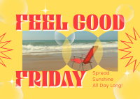 Friday Chill Vibes Postcard Image Preview