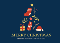 Christmas Tree Postcard Design