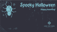 Halloween Spider Greeting Zoom background Image Preview
