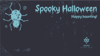 Halloween Spider Greeting Zoom Background Image Preview