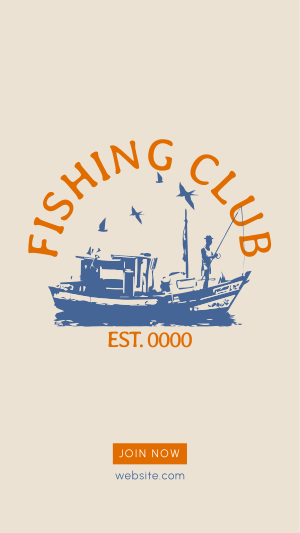 Fishing Club Facebook story Image Preview