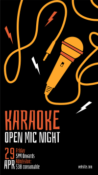 Karaoke Open Mic Instagram Story Design