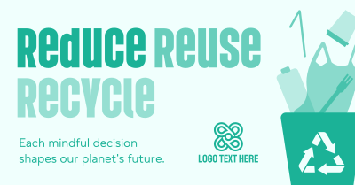 Reduce Reuse Recycle Waste Management Facebook ad Image Preview