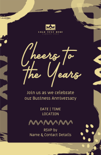 Painterly Abstract Shapes Invitation Preview