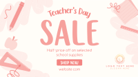 Supplies Sale for Teachers Facebook Event Cover Design