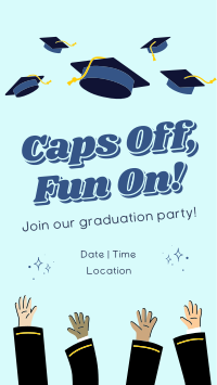 Caps Off Fun On Graduation Party Facebook story Image Preview