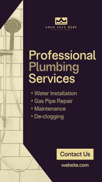 Professional Plumbing Service Instagram Reel Preview