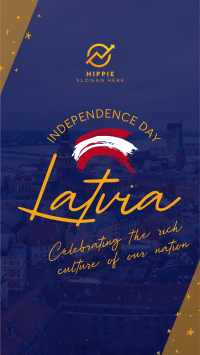 Latvia Independence Day TikTok Video Design