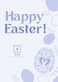 Eggs and Flowers Easter Greeting Poster Image Preview