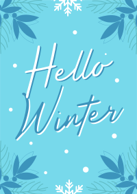 Snowy Winter Greeting Flyer Design