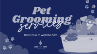 Dog Bath Grooming Facebook Event Cover Design