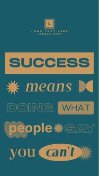 Quirky Success Quote Instagram reel Image Preview
