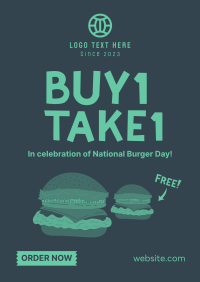 It's A Burger Party! Poster Design