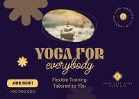 Yoga For Everybody Postcard Design