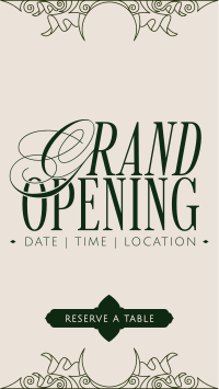 Elegant Ornament Grand Opening Instagram Story Design