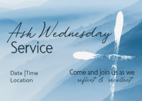 Ash Wednesday Mountain Cross Postcard Design