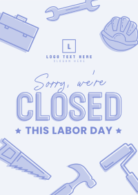 Closed for Labor Day Poster Design