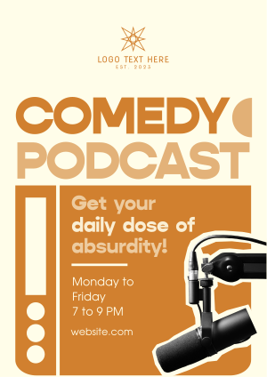 Daily Comedy Podcast Flyer Image Preview