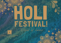 Mandala Holi Festival of Colors Postcard Image Preview