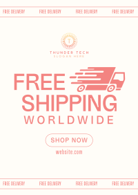 Minimalist Free Shipping Poster Image Preview