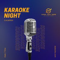 Karaoke Night Gradient Instagram Post Design