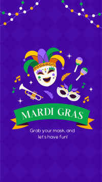 Mardi Gras Celebration TikTok Video Design