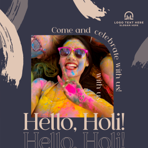 Hello Holi Instagram post Image Preview