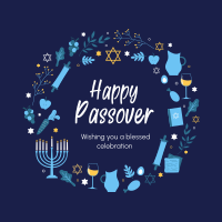 Happy Passover Wreath Linkedin Post Image Preview