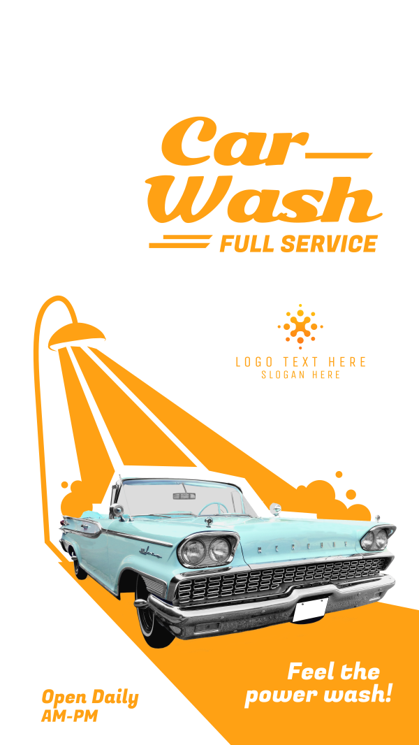 Car Wash Retro Instagram Story Design Image Preview