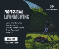 Lawnmowers for Hire Facebook Post Design