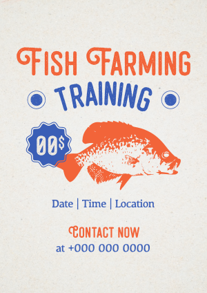 Fish Farming Training Flyer Image Preview