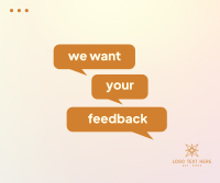 We Want Your Feedback Facebook post Image Preview