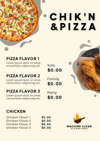 Chicken & Pizza Menu Image Preview