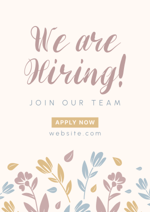 Floral Hiring Flyer Image Preview