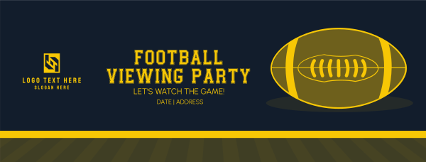 Football Viewing Party Facebook Cover Design Image Preview