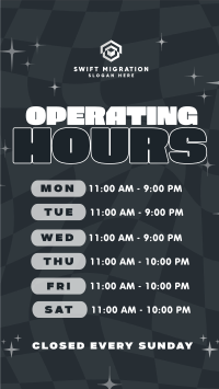 Quirky Operating Hours YouTube Short Image Preview