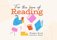 Book Reader Day Postcard Design