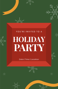 Christmas Box Countdown Invitation Design