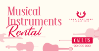Music Instrument Rental Facebook Ad Design