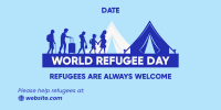 Welcome Refugee Day Twitter Post Design
