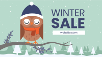 Owl During Winter Facebook event cover Image Preview