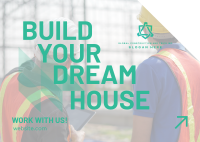 Dream House Construction Postcard Image Preview