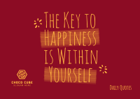 Happiness Within Yourself Postcard Image Preview