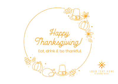 Thanksgiving Holiday Postcard Image Preview
